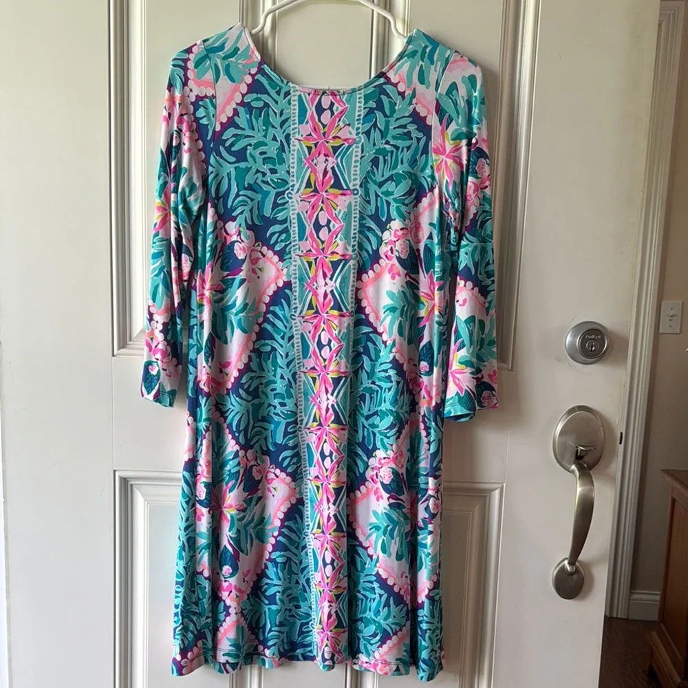 Lilly Pulitzer Pink and Blue Dress - Picture 1 of 4